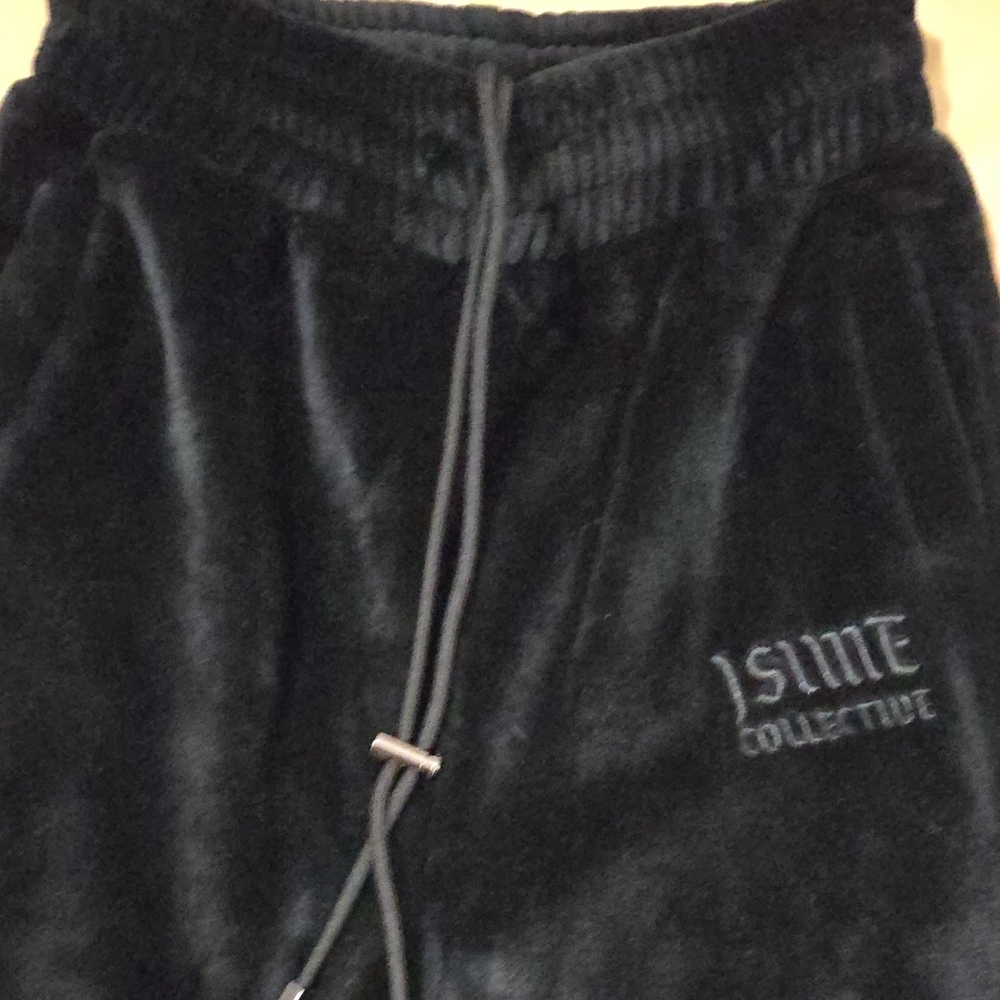 Black Velour Joggers